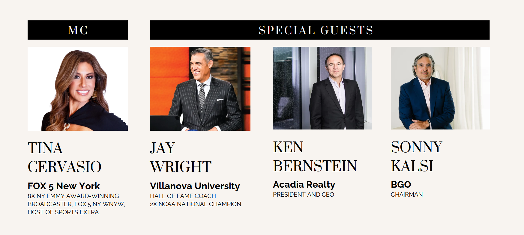 Elevate the Game, MC & Special Guests